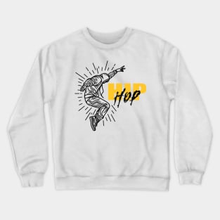 HIP HOP vibes - Black Crewneck Sweatshirt